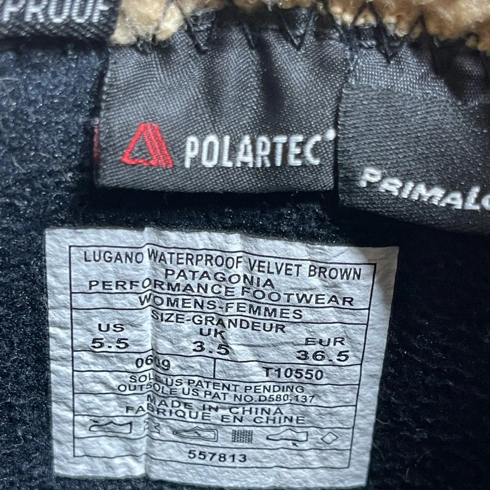 Patagonia Lugano Espresso Waterproof Primaloft‎ Polartec Boots Women's Size 5.5